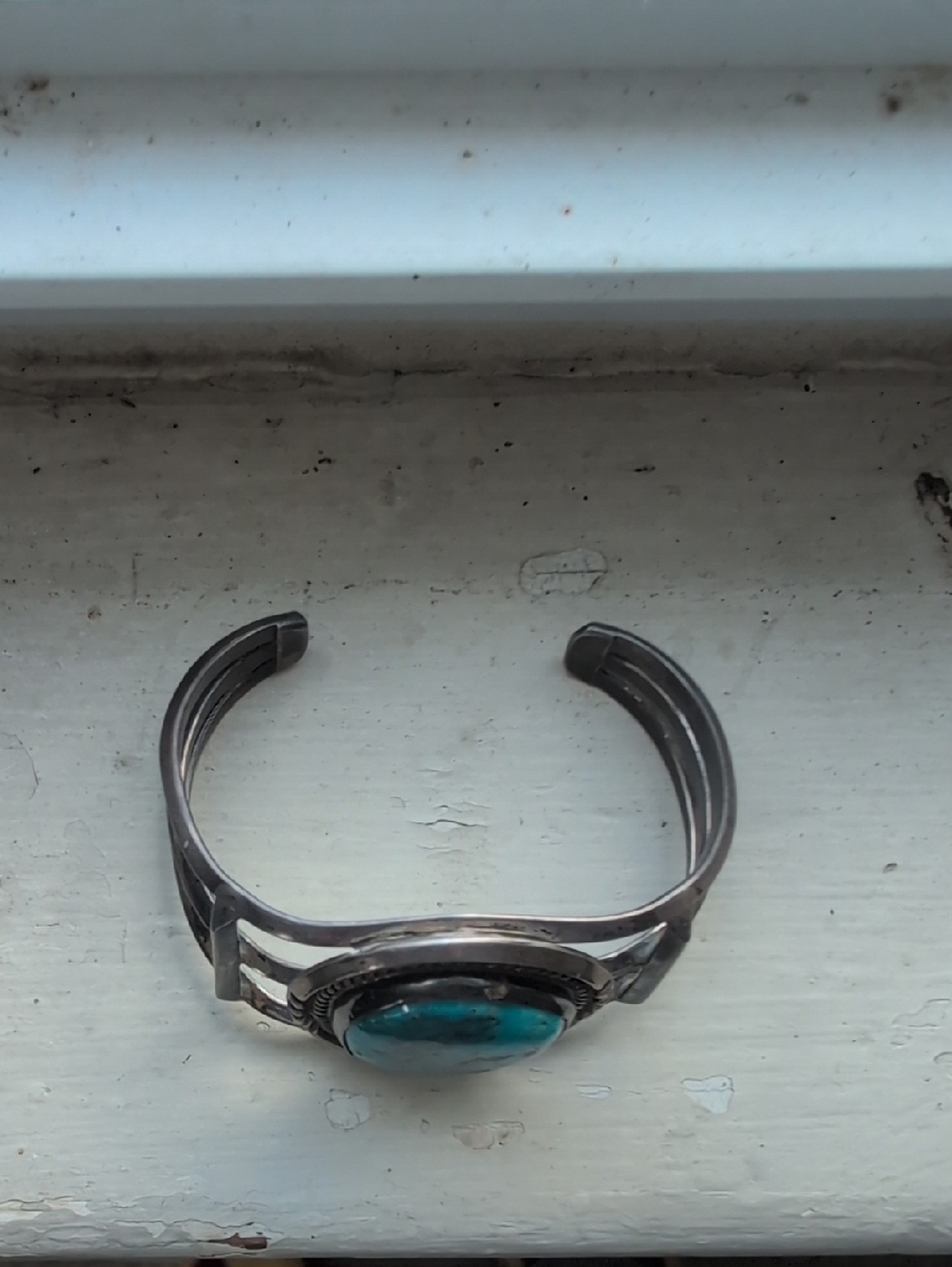 Sterling Silver Turquoise Cuff - Picture 2 of 6